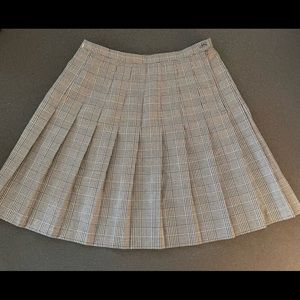 Pleated Plaid Skirt